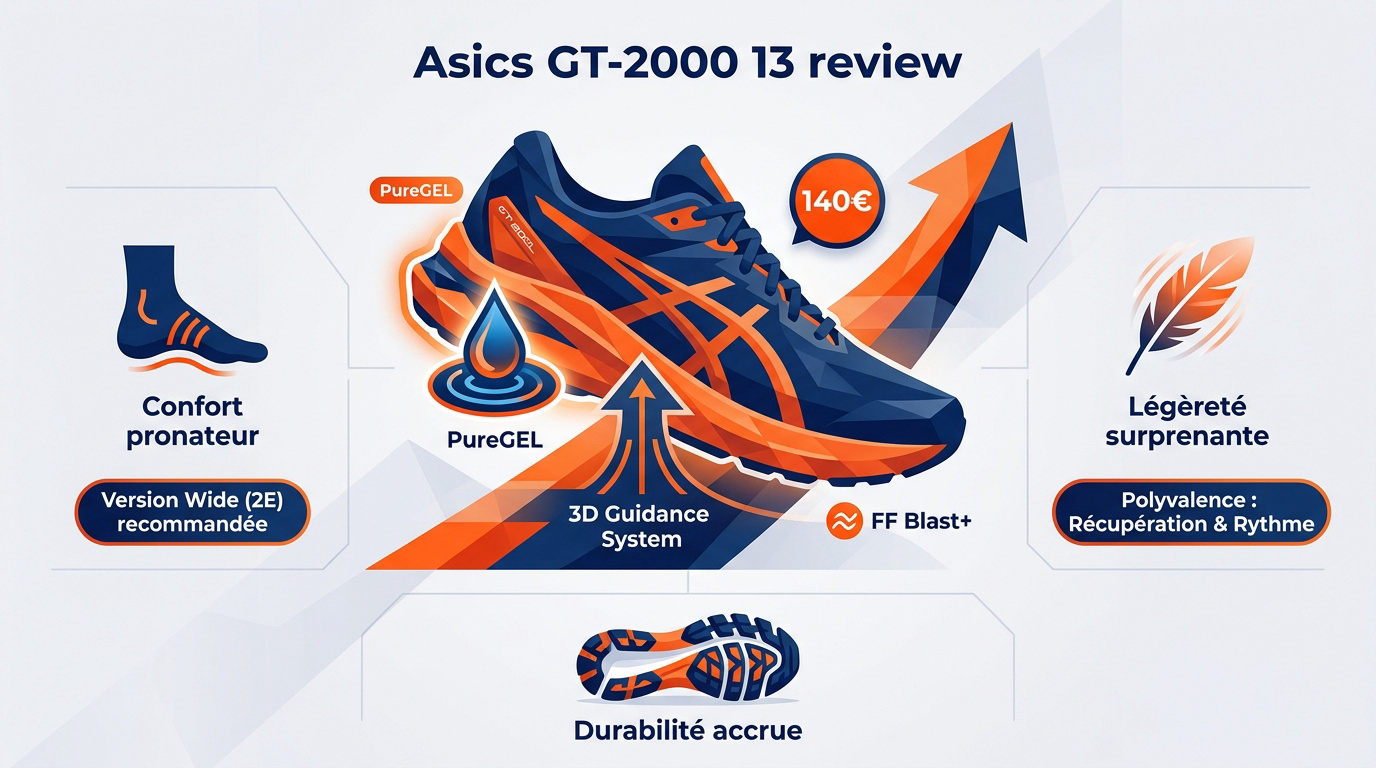 Synthèse des caractéristiques techniques et avis sur l'Asics GT-2000 13