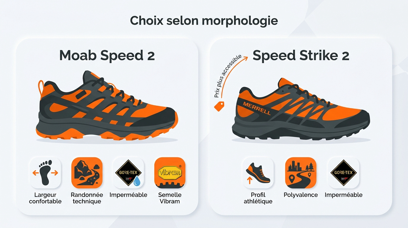 Comparaison Merrell Moab Speed 2 GTX vs Speed Strike 2 GTX